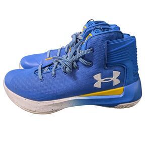 🏀 Under Armour Curry 3 Zero Blue Yellow Basketball Shoes Men's 8.5 / Women's 10
